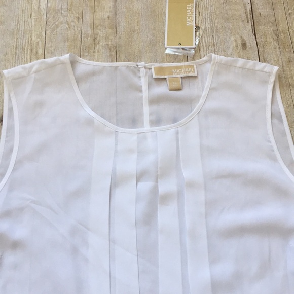 Michael Kors White Blouse Tank Top - Picture 7 of 8